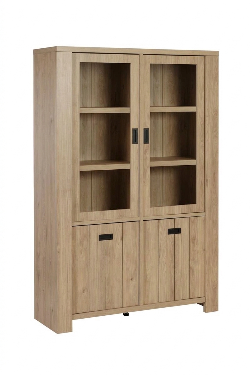 Vitrine-Vernon-decor-chene-GLK130-side-GBO-Bauwens