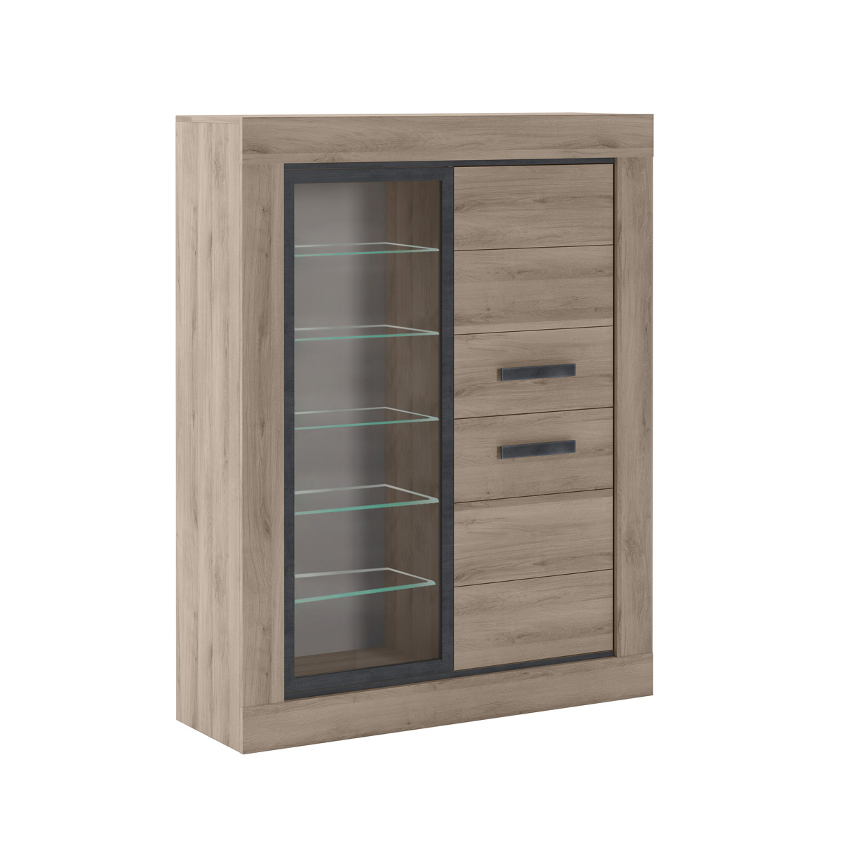 Vitrine-Wim-decor-bois-125cm-Dullaert