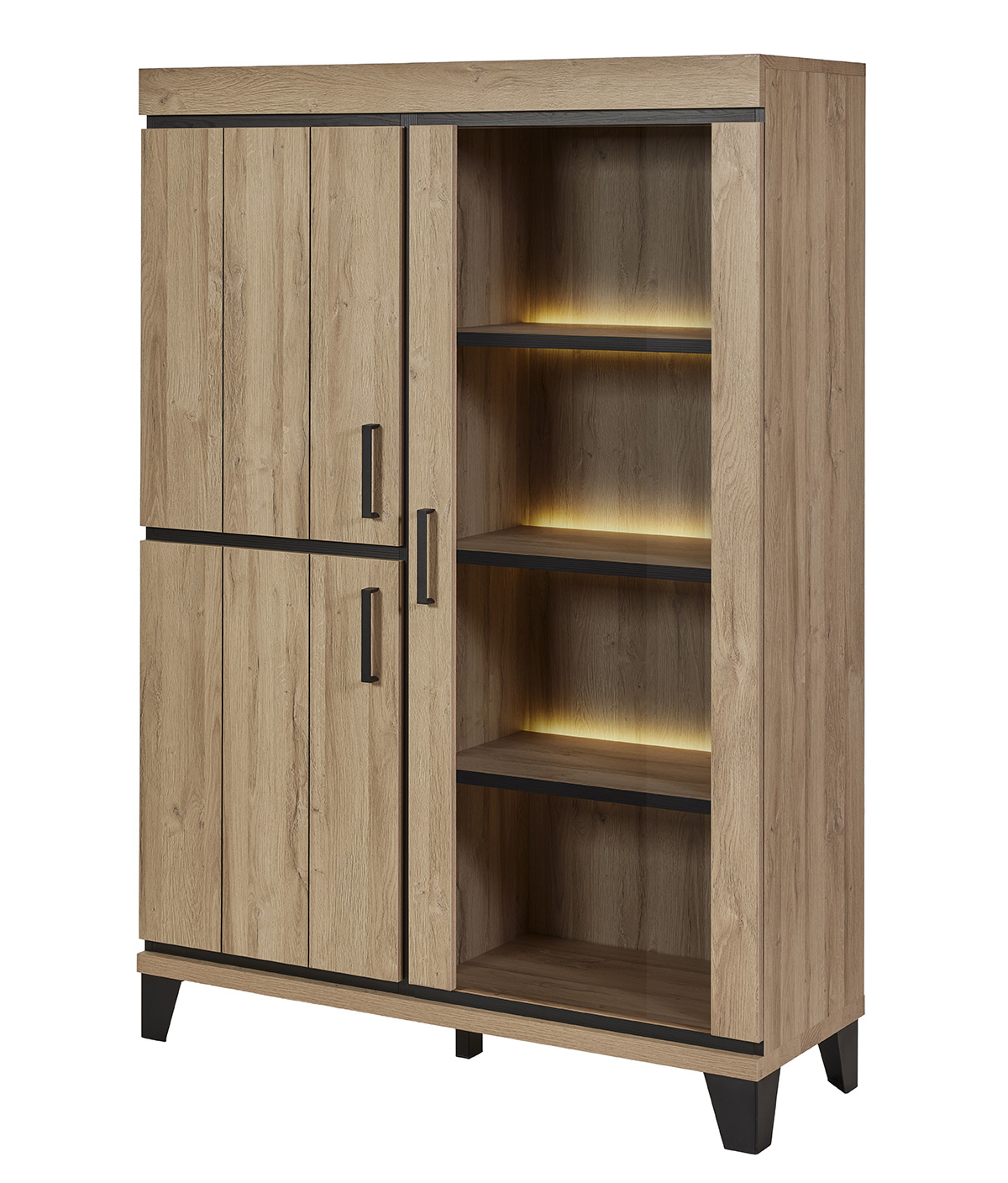 Vitrine-avec-eclairage-Titus-decor-bois-french-oak-130cm-GBO-01