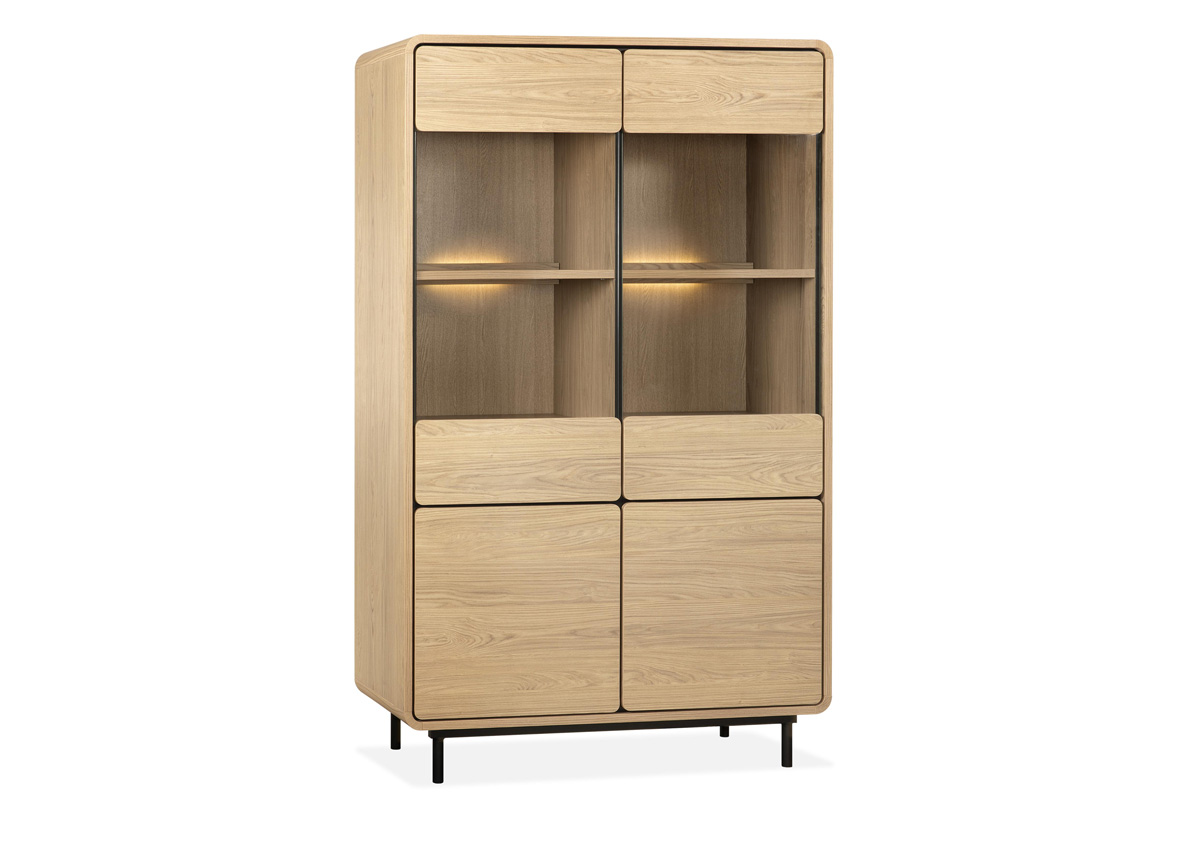Vitrine-eclairage-Redford-blond-oak-Maxfurn