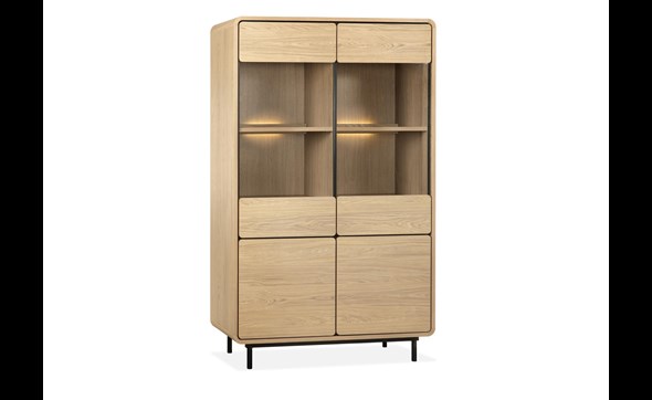 Vitrine-eclairage-Redford-blond-oak-Maxfurn