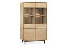 Vitrine-eclairage-Redford-blond-oak-Maxfurn