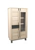 Vitrine-rangement-3-portes-1-tiroir-metal-Garden-chene-massif-placage-brut-brosse-metal-noir-353-781
