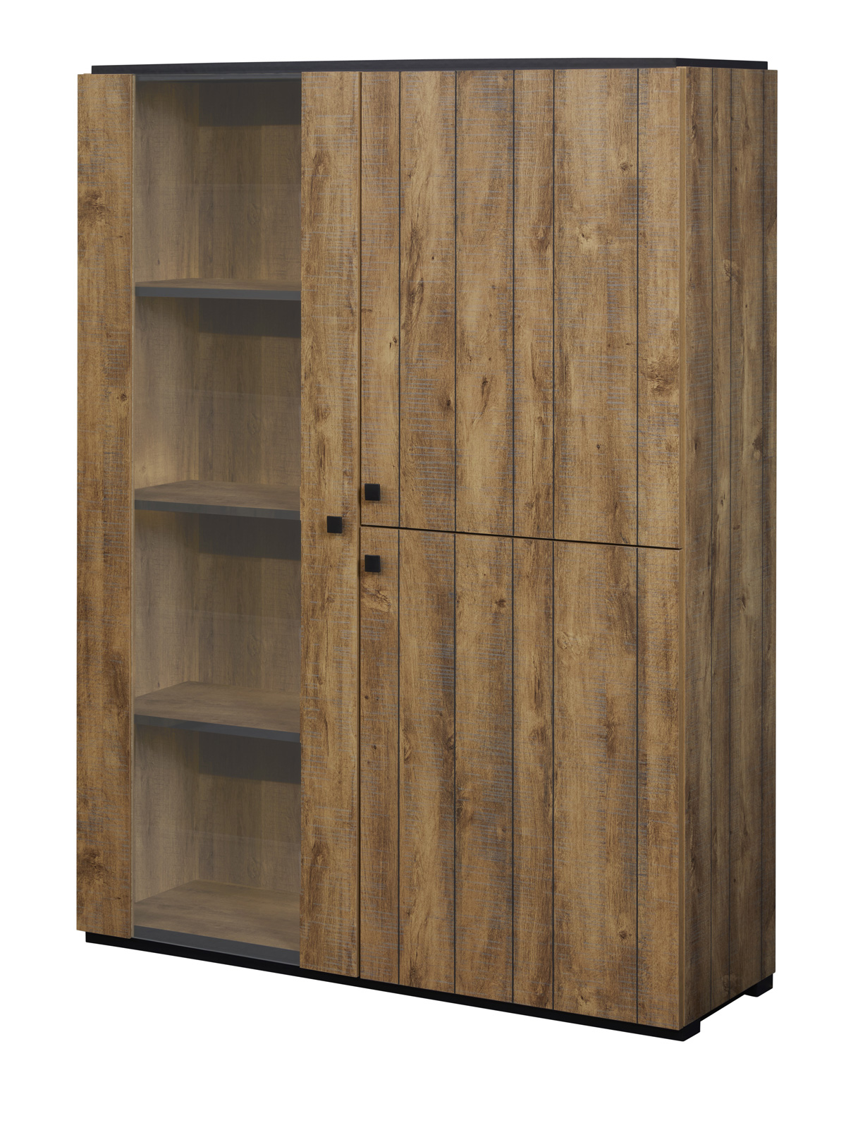 Vitrine-sans-eclairage-Sharon-decor-bois-denver-oak-160cm-124cm-GBO