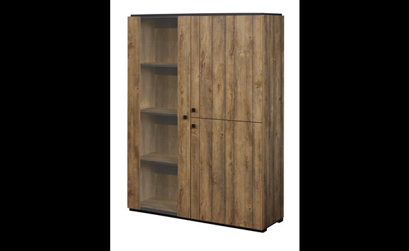Vitrine-sans-eclairage-Sharon-decor-bois-denver-oak-160cm-124cm-GBO