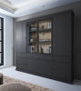 Vitrine-sans-eclairage-Valencia-melamine-black-oak-239cm-Dullaert