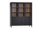 Vitrine-vaisselier-5-portes-4-tiroirs-Gamma-lamulux-old-piano-teak-190cm-Maxfurn