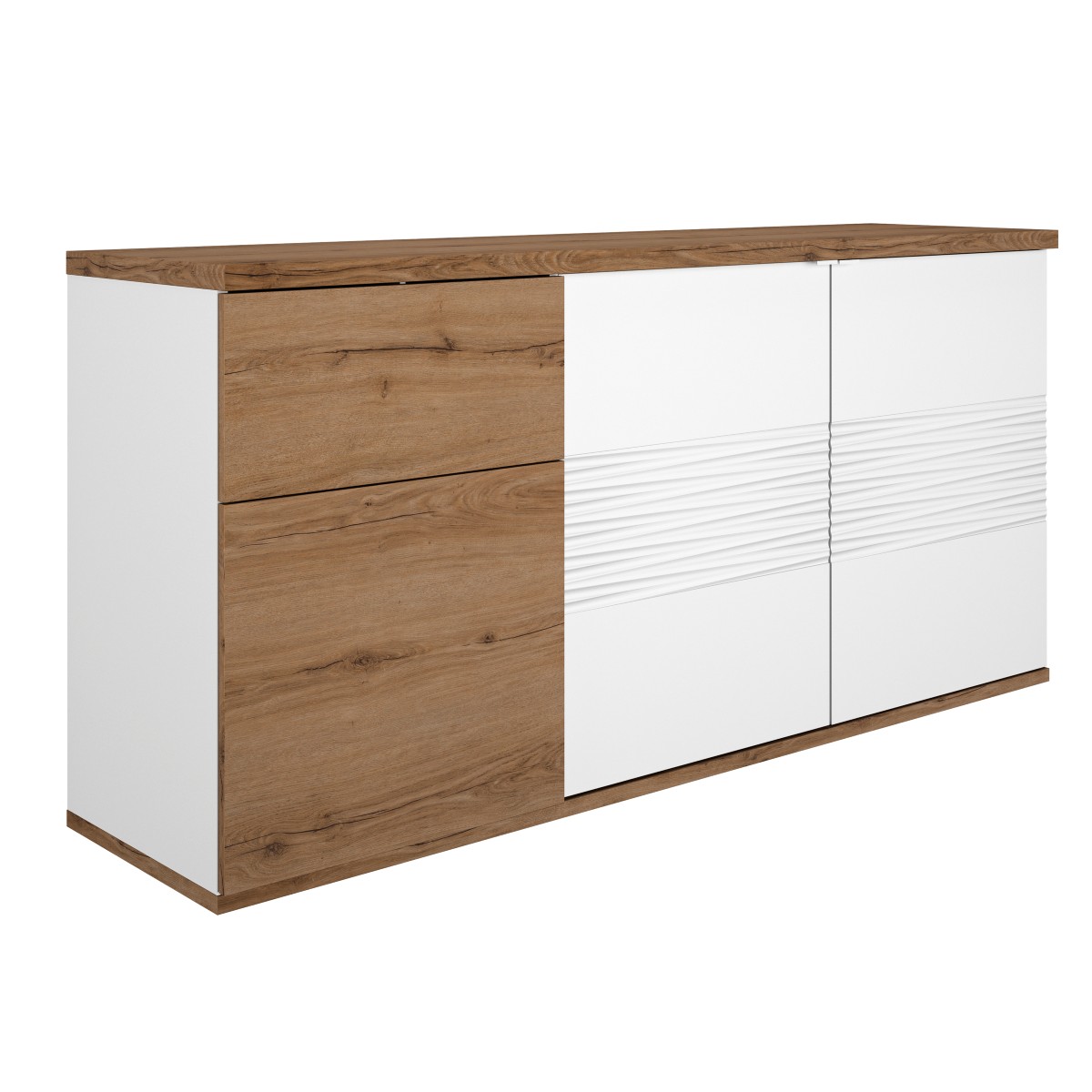 dressoir-3-Portes-1-Tiroir-Otello-1J2D500-Blanc-01-Gautier