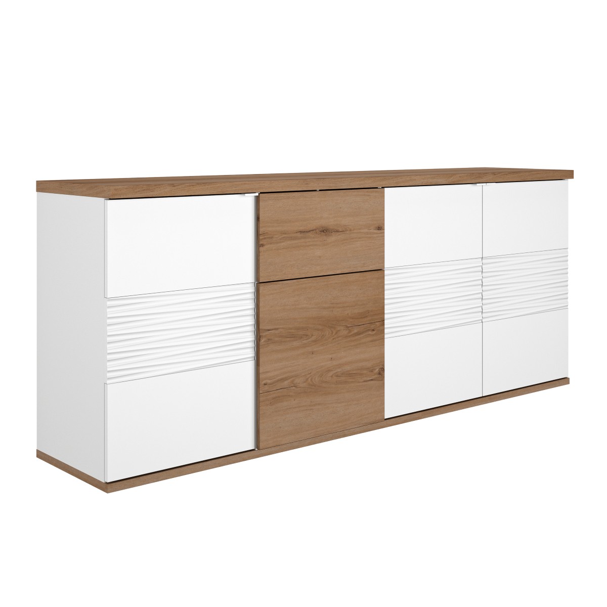 dressoir-4-Portes-1-Tiroir-Otello-1J2D504-Blanc-01-Gautier