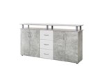 dressoir-4portes-3tiroirs-Nevada-155 cm-decor-structured concrete-white-Finori