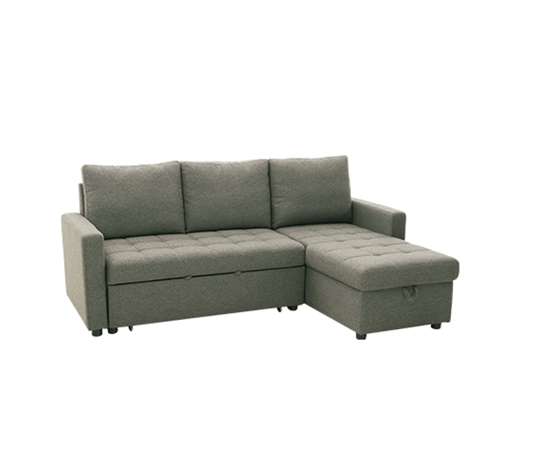 Canapé d&amp;#39;angle convertible Emilia - angle droite - vert clair - Meubles ...